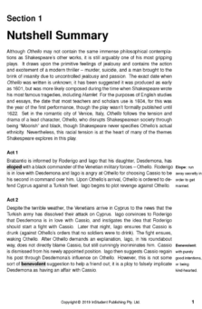 ATAR NOTES TEXT GUIDE: OTHELLO BY WILLIAM SHAKESPEARE