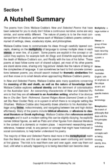 ATAR NOTES TEXT GUIDE: SELECTED POEMS BY CHRIS WALLACE CRABBE