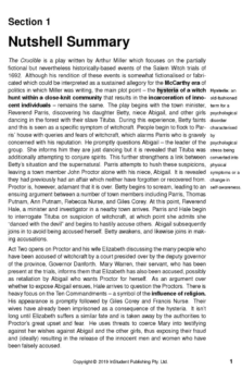 ATAR NOTES TEXT GUIDE: THE CRUCIBLE BY ARTHUR MILLER