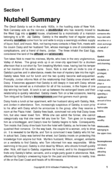 ATAR NOTES TEXT GUIDE: THE GREAT GATSBY BY F SCOTT FITZGERALD