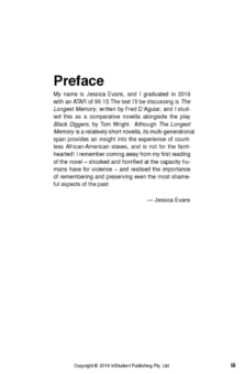ATAR NOTES TEXT GUIDE: THE LONGEST MEMORY BY FRED D'AGUIAR