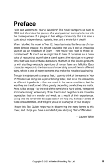 ATAR NOTES TEXT GUIDE: YEAR OF WONDERS BY GERALDINE BROOKS