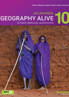JACARANDA GEOGRAPHY ALIVE 10 VICTORIAN CURRICULUM LEARNON & PRINT 2E Cover