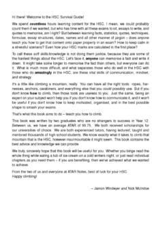 ATAR NOTES HSC: SURVIVAL GUIDE