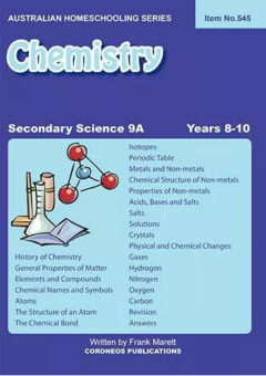 SECONDARY SCIENCE 9A  -  CHEMISTRY Cover