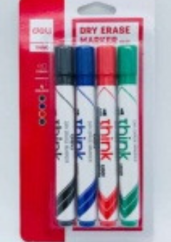 WHITEBOARD MARKER 2MM WALLET 4 PACK (4 COLOURS) Cover