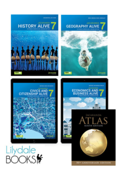 JACARANDA HUMANITIES ALIVE 7 VICTORIAN CURRICULUM PRINT & LEARNON + ATLAS 9E BUNDLE Cover