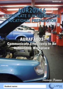 CERT II IN AUTOMOTIVE VOCATIONAL PREPARATION: COMMUNICATE EFFECTIVELY IN AN AUTOMOTIVE WORKPLACE Cover