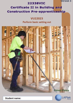 CERT II IN BUILDING & CONSTRUCTION PRE-APP: PERFORM BASIC SETTING OUT Cover