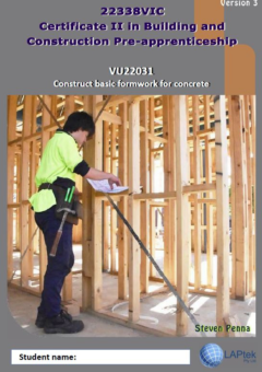 CERT II IN BUILDING & CONSTRUCTION PRE-APP: CONSTRUCT BASIC FORMWORK FOR CONCRETE Cover