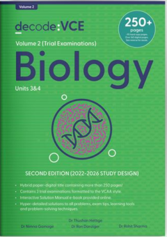 DECODE VCE BIOLOGY UNITS 3&4 2022 - 2026: VOLUME 2 (TRIAL EXAMINATIONS) 2E Cover
