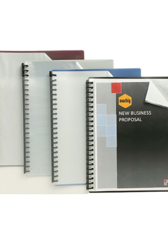 A4 DISPLAY BOOK 20 POCKETS REFILLABLE CLEAR COVER Cover