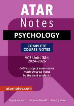 ATAR NOTES VCE PSYCHOLOGY UNITS 3&4 NOTES (2024-2026) Cover