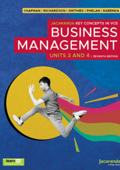 JACARANDA KEY CONCEPTS IN VCE BUSINESS MANAGEMENT UNITS 3&4 LEARNON + PRINT 7E Cover