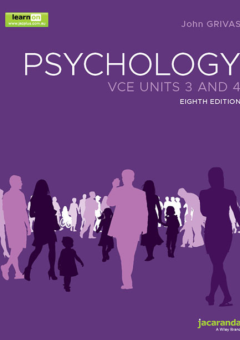 JACARANDA PSYCHOLOGY VCE UNITS 3&4 LEARNON + PRINT 8E Cover