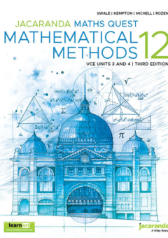 JACARANDA MATHS QUEST 12 MATHEMATICAL METHODS VCE UNITS 3&4 LEARNON + PRINT 3E Cover