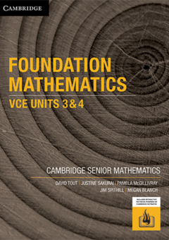 CAMBRIDGE SENIOR MATHS: FOUNDATION MATHS VCE UNITS 3&4 STUDENT BOOK + EBOOK Cover