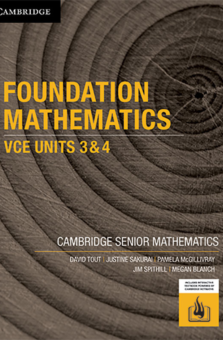 CAMBRIDGE SENIOR MATHS: FOUNDATION MATHS VCE UNITS 3&4 EBOOK (eBook only) Cover