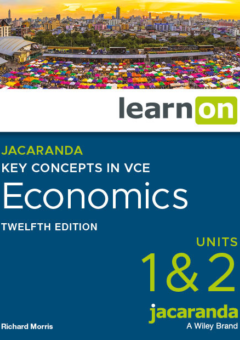 JACARANDA KEY CONCEPTS IN VCE ECONOMICS UNITS 1&2 LEARNON EBOOK 12E (eBook only) Cover