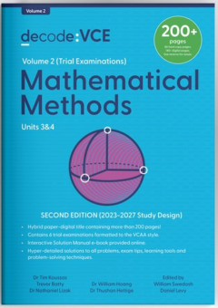 DECODE VCE MATHEMATICAL METHODS UNITS 3&4 2E (2023-2027) - VOLUME 2 (TRIAL EXAMINATIONS) Cover