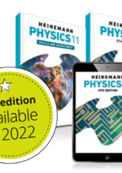 HEINEMANN PHYSICS 11 STUDENT BOOK + EBOOK WITH ONLINE ASSESSMENT & SKILLS WORKBOOK VALUE BUNDLE 5E Cover