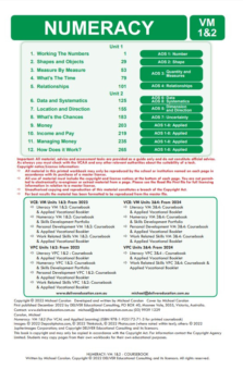 NUMERACY VOCATIONAL MAJOR UNITS 1&2 COURSEBOOK
