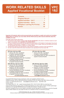 WORK RELATED SKILLS VICTORIAN PATHWAYS CERTIFICATE UNITS 1&2: APPLIED VOCATIONAL BOOKLET