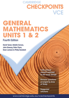 CAMBRIDGE CHECKPOINTS VCE GENERAL MATHS UNITS 1&2 + QUIZ ME MORE 4E Cover
