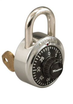 PADLOCK COMBINATION MASTERLOCK 1525 DIAL BLACK 48MM Cover