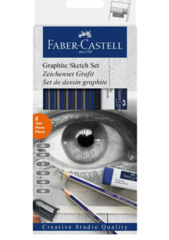 FABER CASTELL GRAPHITE 8 PIECE SKETCH SET Cover