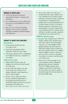 EXCEL NAPLAN STYLE LITERACY TESTS YEAR 4