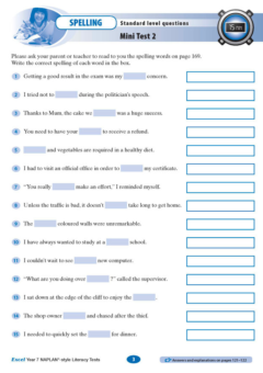 EXCEL NAPLAN STYLE LITERACY TESTS YEAR 7