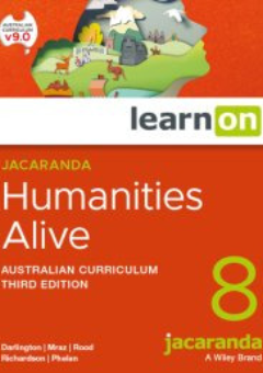 JACARANDA HUMANITIES ALIVE 8 AUSTRALIAN CURRICULUM LEARNON 3E (eBook only) Cover