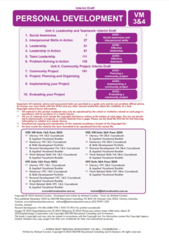PERSONAL DEVELOPMENT VOCATIONAL MAJOR UNITS 3&4: COURSEBOOK (2024)