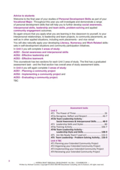 PERSONAL DEVELOPMENT VOCATIONAL MAJOR UNITS 3&4: COURSEBOOK (2024)