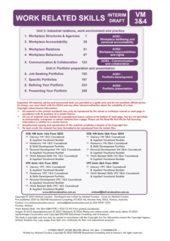 WORK RELATED SKILLS VOCATIONAL MAJOR UNITS 3&4: COURSEBOOK (2024)