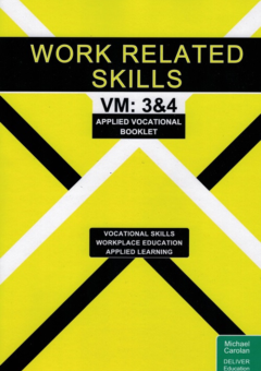 WORK RELATED SKILLS VOCATIONAL MAJOR UNITS 3&4: APPLIED VOCATIONAL BOOKLET (2024) Cover