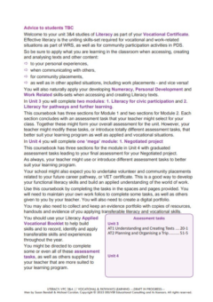 LITERACY VICTORIAN PATHWAYS CERTIFICATE UNITS 3&4: COURSEBOOK (2024)