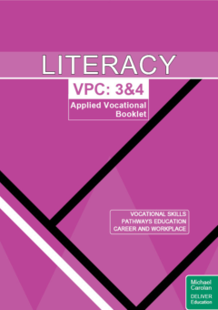 LITERACY VICTORIAN PATHWAYS CERTIFICATE UNITS 3&4: APPLIED VOCATIONAL BOOKLET (2024) Cover