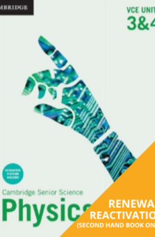 CAMBRIDGE SENIOR SCIENCE: PHYSICS VCE UNITS 3&4 REACTIVATION (Reactivation) Cover