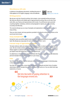 VCE ENGLISH LANGUAGE VCE UNITS 1&2