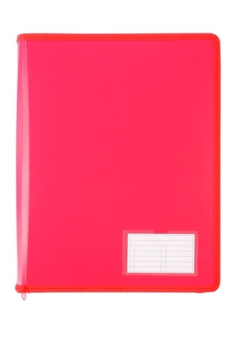 2D RING A4 25MM FOLDER ZIPPER BINDER STURDY WITH NAME CARD (WATERMELON) Cover