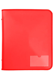 2D RING A4 25MM FOLDER ZIPPER BINDER STURDY WITH NAME CARD (WATERMELON)