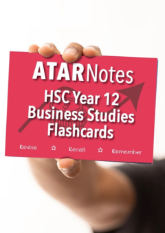 ATAR NOTES HSC YEAR 12 BUSINESS STUDIES FLASHCARDS Cover