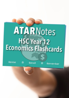 ATAR NOTES HSC YEAR 12 ECONOMICS FLASHCARDS Cover