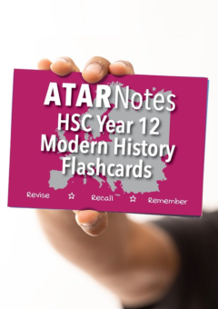 ATAR NOTES HSC YEAR 12 MODERN HISTORY FLASHCARDS Cover