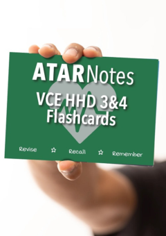 ATAR NOTES VCE HEALTH & HUMAN DEVELOPMENT 3&4 FLASHCARDS Cover