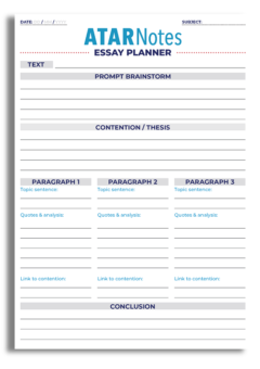 ATAR NOTES ESSAY PLANNER Cover