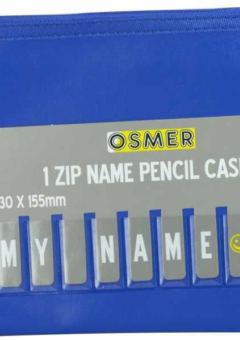 PENCIL CASE 1 ZIP 23 X 15.5CM WITH ALPHABET NAME CARD Cover