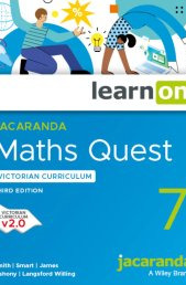 JACARANDA MATHS QUEST 7 VICTORIAN CURRICULUM LEARNON EBOOK 3E (eBook Only) Cover